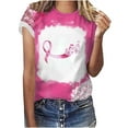thumbnail image 5 of EGNMCR Breast Cancers Awareness T-Shirt For Women Pinks Ribbon T-Shirt Casual Short Sleeve Round Neckline T-Shirt, 5 of 5