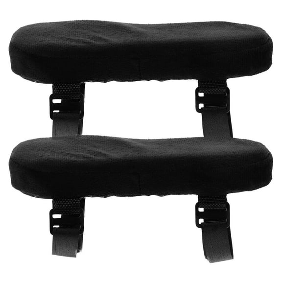 ETHZZLE 2Pcs Ergonomic Black Chair Armrest Cushion for Gaming and Office Chairs Alleviate Pressure