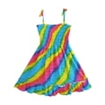 thumbnail image 4 of Girls Dress Rainbow Smocked Halter Children Clothing 2-3, 4 of 5