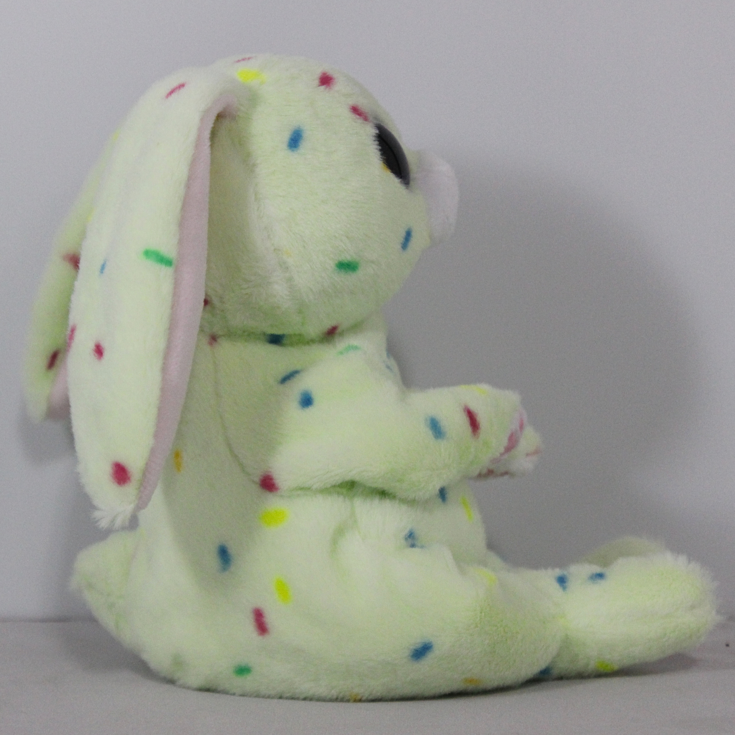 TY Beanie Bellies - Fern The Easter Bunny Green with Glitter Pink Eyes, Cuddly Plush Animals with Soft Belly Original Easter Special - 20 cm - T41514