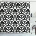 thumbnail image 1 of Ambesonne White Damask Shower Curtain, Retro Styled Ornate, 69"Wx84"L, Charcoal Grey, 1 of 3