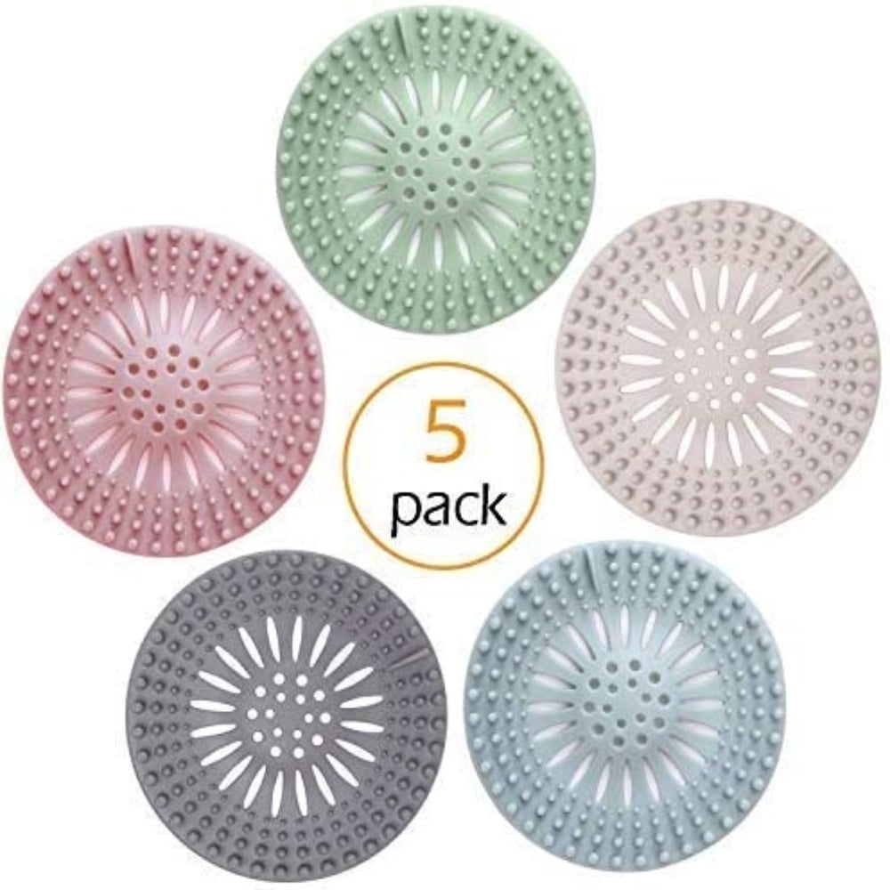 Drain Protector Shower Drain Covers Hair Catcher Rubber Drain Protector Sink Strainer ...