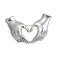 thumbnail image 4 of Broche de Corazón Fernando Insignia Decoración de Atuendos Joyería de Moda Plata, 4 of 8