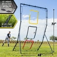 thumbnail image 5 of GoSports 6 x 4 ft Baseball & Softball Pitching and Fielding Rebounder - Pitch Back Net with 3 Target Zones, 5 of 7