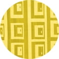 thumbnail image 1 of Ahgly Company Machine Washable Indoor Round Solid Yellow Modern Area Rugs, 8' Round, 1 of 4