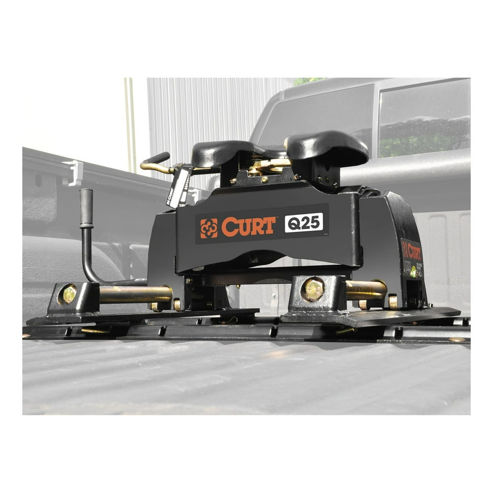 CURT 16666 Q25 5th Wheel Slider Hitch with Base Rails for Short Bed