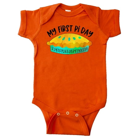 

Inktastic My 1st Pi Day Blue Green Pie Pan Pun Gift Baby Boy or Baby Girl Bodysuit