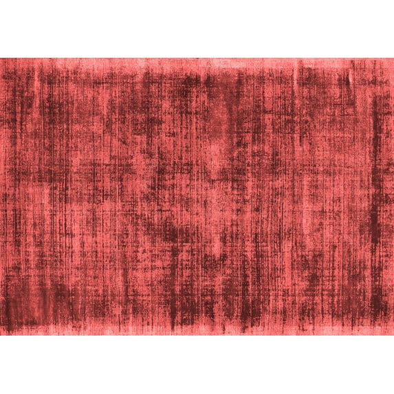 Ahgly Company Indoor Rectangle Abstract Red Contemporary Area Rugs, 6' x 9'