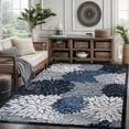 thumbnail image 6 of CAMILSON Spring Exotic Tropical Easy-Cleaning Non-Shedding Washable Outdoor Indoor Area Rug Navy Blue 5x7, 6 of 11