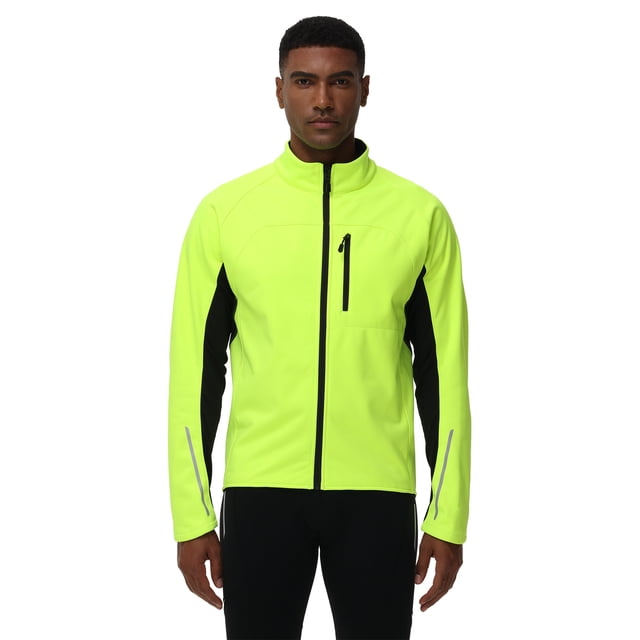 Winter Men Ciclismo Chaqueta A PrueBa de Viento Soft Sharl Lelling Lining Múltiples Bolsillos de Invierno Con Detalla reflectantes