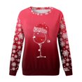 thumbnail image 4 of Womens Sweatshirt Oversized Sweatshirts Crewneck Long Sleeve Pullover, 4 of 4