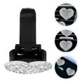 thumbnail image 2 of MLINS Heart-Shaped Rhinestone Car Vent Clip - 3pcs Car Vent Clip Air Freshener Car Vent Diffuser Clip Air Conditioning Clip Car Aroma Outlet Freshener White, 2 of 6