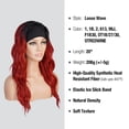 thumbnail image 2 of STUDIOCUT BY PROS Headband Wig 20 Inch Loose Wave Quick Wrap Headband Wig Long Wavy Curly Wigs for Black Women High Heat Resistant Synthetic Wigs HBW004 (OTREDWINE), 2 of 7