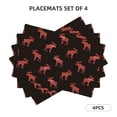 thumbnail image 3 of Placemats Set of 4 / 6, cool elk moose vintage black Placemats for Dining Table Indoor/Outdoors Heat Resistant Washable Placemats 18" x 12", 3 of 8