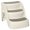 Cream White, variant on PawHut Foldable Pet Stairs 3-Step for Small Dogs w/ Non-slip Treads, Cream