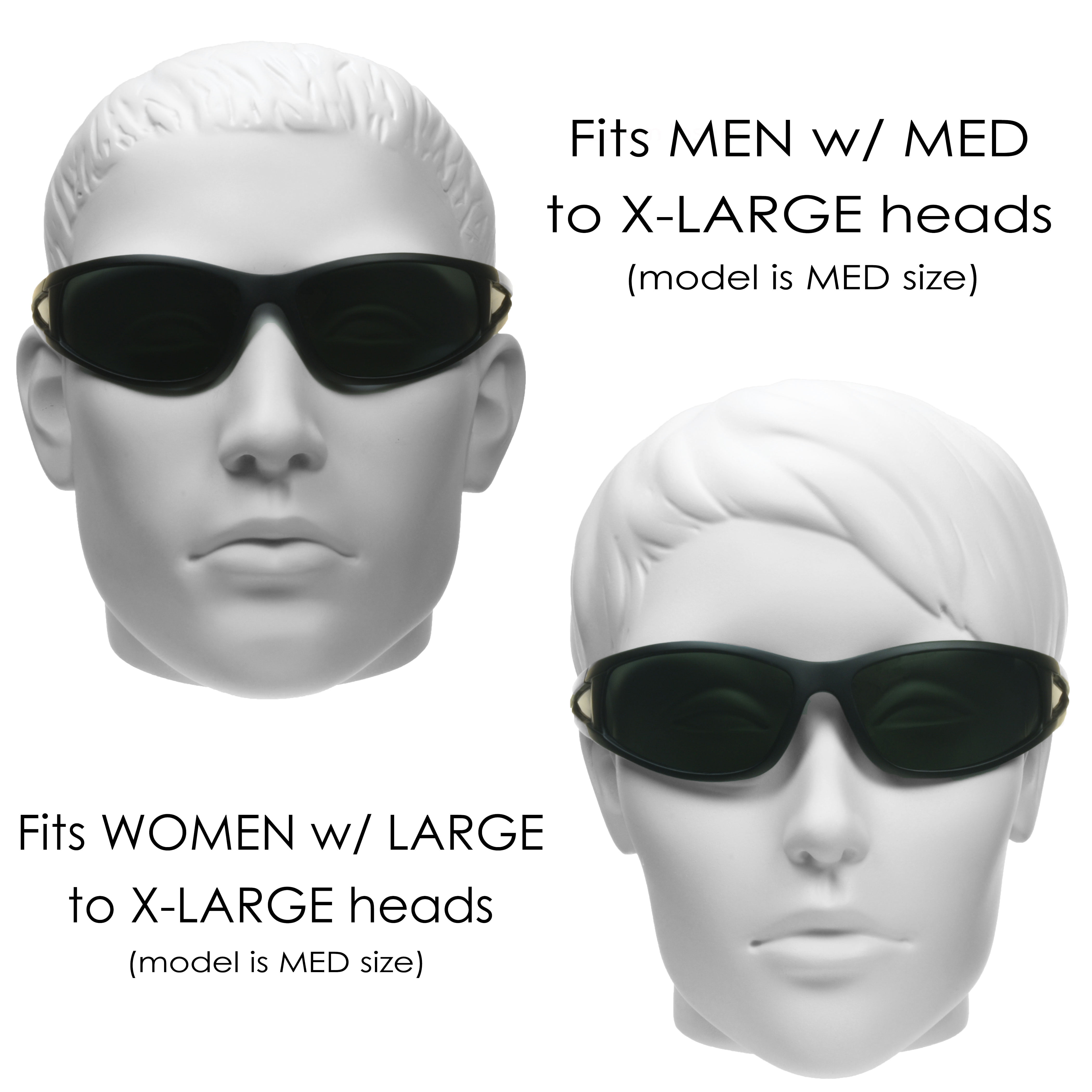 proSPORT Polarized Bifocal Sunglasses Wrap Around Side Shield for Men Women  