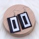 thumbnail image 1 of Pendientes geométricos con costura acrílica de cinta de 9 colores, pendientes sencillos de personalidad a la moda, pendientes para mujer, 1 of 4