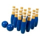 thumbnail image 5 of Juego de Bolos de Madera de 10 Piezas para Niños, Bolos de Juguete con 10 Bolos Y 2 Bolas, Juego de Bolos sobre Césped, Mini Bolos para Interior Y, 5 of 9