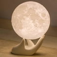 thumbnail image 2 of 3D Moon Lamp Stand Crystal Ball Stand 3.14x1.85in,2pcs(Ceramic), 2 of 5