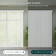 thumbnail image 4 of CHICOLOGY Large Vertical Blinds for Indoor Windows, Light Filtering PVC Slats, 78"W X 84"H, Easy Install, Privacy Shades for Sliding Glass Doors & Living Rooms, Oxford White, 4 of 7