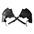 thumbnail image 1 of Medieval Shoulder Pauldron Pirate Knight Body Chest Harness for Halloween Black, 1 of 8