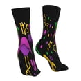 thumbnail image 7 of Salouo Mardi Gras with Flamingo Pattern Fun Novelty Crew Socks,Casual Athletic Socks Neutral Socks, 7 of 7