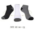 thumbnail image 3 of Homeyce 12 Pairs Men's Low Cut Ankle Socks Cushioned & Breathable Fit US Shoe Sizes 10 13 for Daily Wear,White US（10-13）, 3 of 5