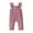 Purple, variant on Aojekbee Baby Girl Corduroy Overalls Ruffle Trim Neck Full Length Jumpsuit with Front Pocket for Fall