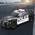 thumbnail image 5 of Coche de policía de juguete de plástico, vehículo de rescate con sirena, sonido y luz para niños pequeños, 1:20, 5 of 5