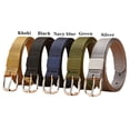 thumbnail image 3 of Fashion Classic Metal Buckles Outdoor Sports Canvas Belts Fabric Braided  Belt Waistband BLACK, 3 of 8