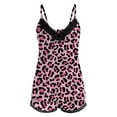 thumbnail image 4 of Women's Pajama Sets Trendy Valentine'S Leopard Print Sleeveless Top And Shorts Women's Sleepwear,Pink,L, 4 of 5