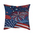 thumbnail image 4 of 4th of July Decor Pillow Cases, America Flag Double Sides Print Cushion Cover for Bed Sofa Cartoons Tetragonum Couch Pillow Cover, 4 of 5