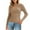 Khaki Tops, variant on Htigea Women's Cutout Sweaters Ribbed Knit Long Sleeve Stretch Slim Fit Pullover Lightweight Fall Base Layer Tops Black XL