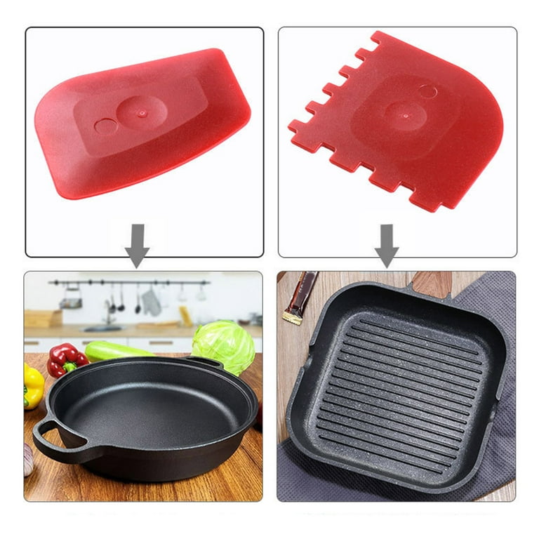 Set Of 2 Plastic Pan Scraper Pot Scraper For Kitchen Cleaning