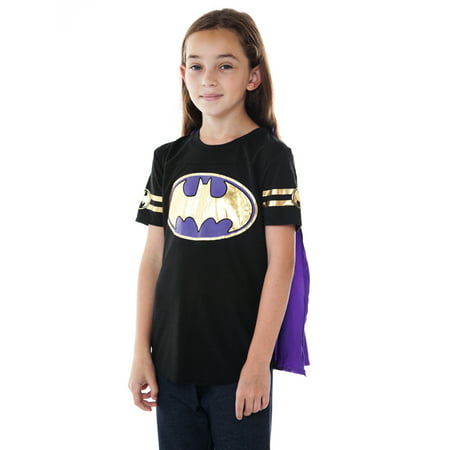 DC Superhero Girls Batgirl Dress Up Costume T-Shirt w/ Cape