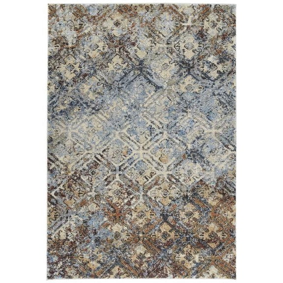 Berkley Gust Area Rug AE8 Ae8 Multi Multi Blocks Crosshatch 9' 6" x 13' 2" Rectangle