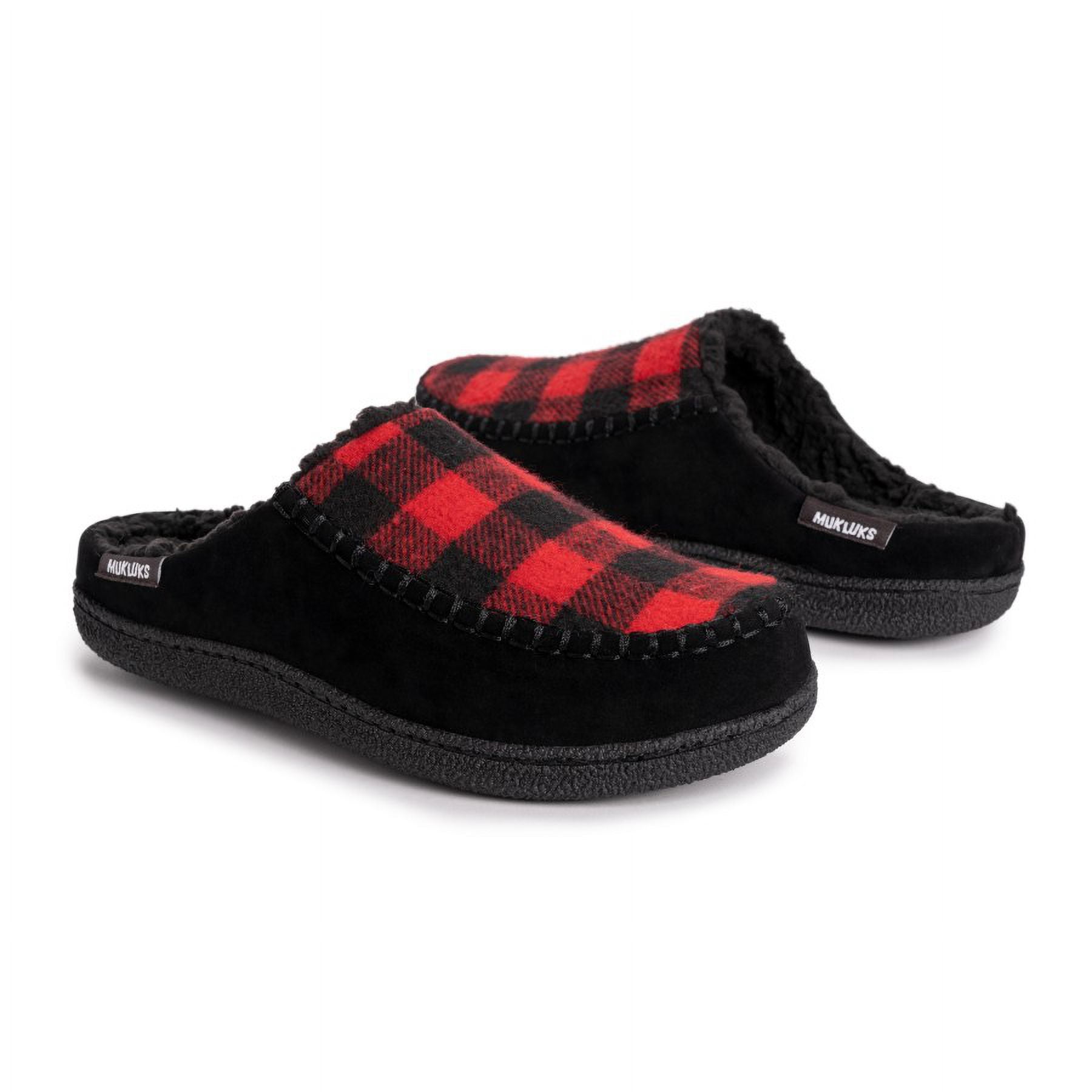MUK LUKS Men's Staughton Slipper-Black 10