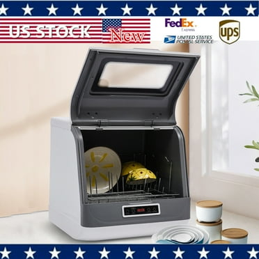Mini Countertop Dishwasher Apartment Camper Compact Dishwasher 3 Programs 1200W