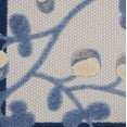 thumbnail image 2 of HomeRoots 521654 3 x 5 ft. Blue & Gray Floral Power Loom Rectangle Area Rug, 2 of 7