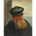 thumbnail image 3 of Michael Ancher 20x24 Black Modern Framed Museum Art Print Titled - A Skagen Fisherman with the Sea in the Background (1912), 3 of 5