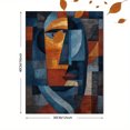 thumbnail image 3 of Abstract Cubist Face Oil Painting Canvas Wall Art 15.75x11.81 Inches, 3 of 8