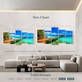 thumbnail image 4 of Elephant Stock Maldives Beach Resort Wall Art - Horizontal Multi Panel Canvas - Living Room Wall Decor - Beach Multi Panel - Blue And Yellow Decor - 80" x 40", 4 of 8