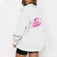 thumbnail image 1 of Mode Décontractée à Manches Longues Imprimé Floral Fermeture Éclair Épaule Extérieure Surdimensionnée Sweat-Shirts Noir S, 1 of 6
