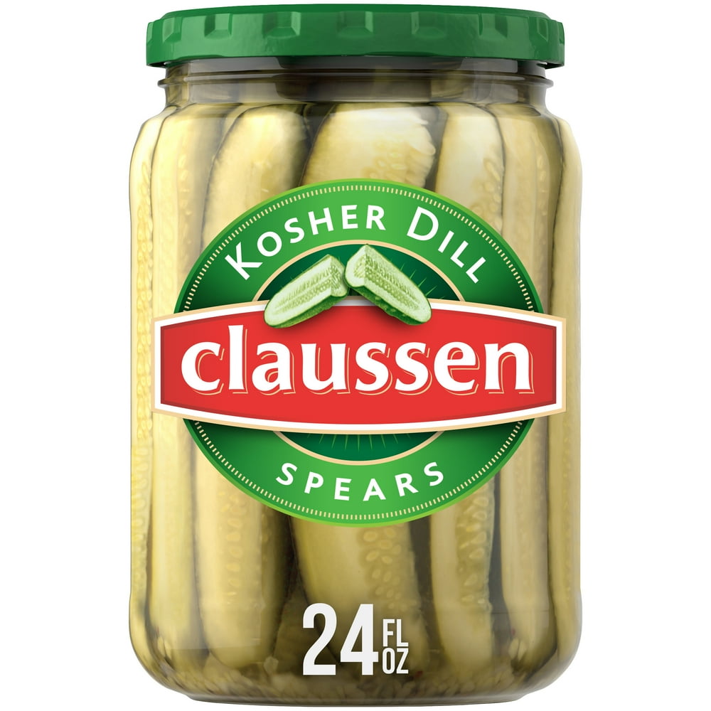 Claussen Kosher Dill Pickle Spears, 24 fl oz Jar - Walmart.com ...