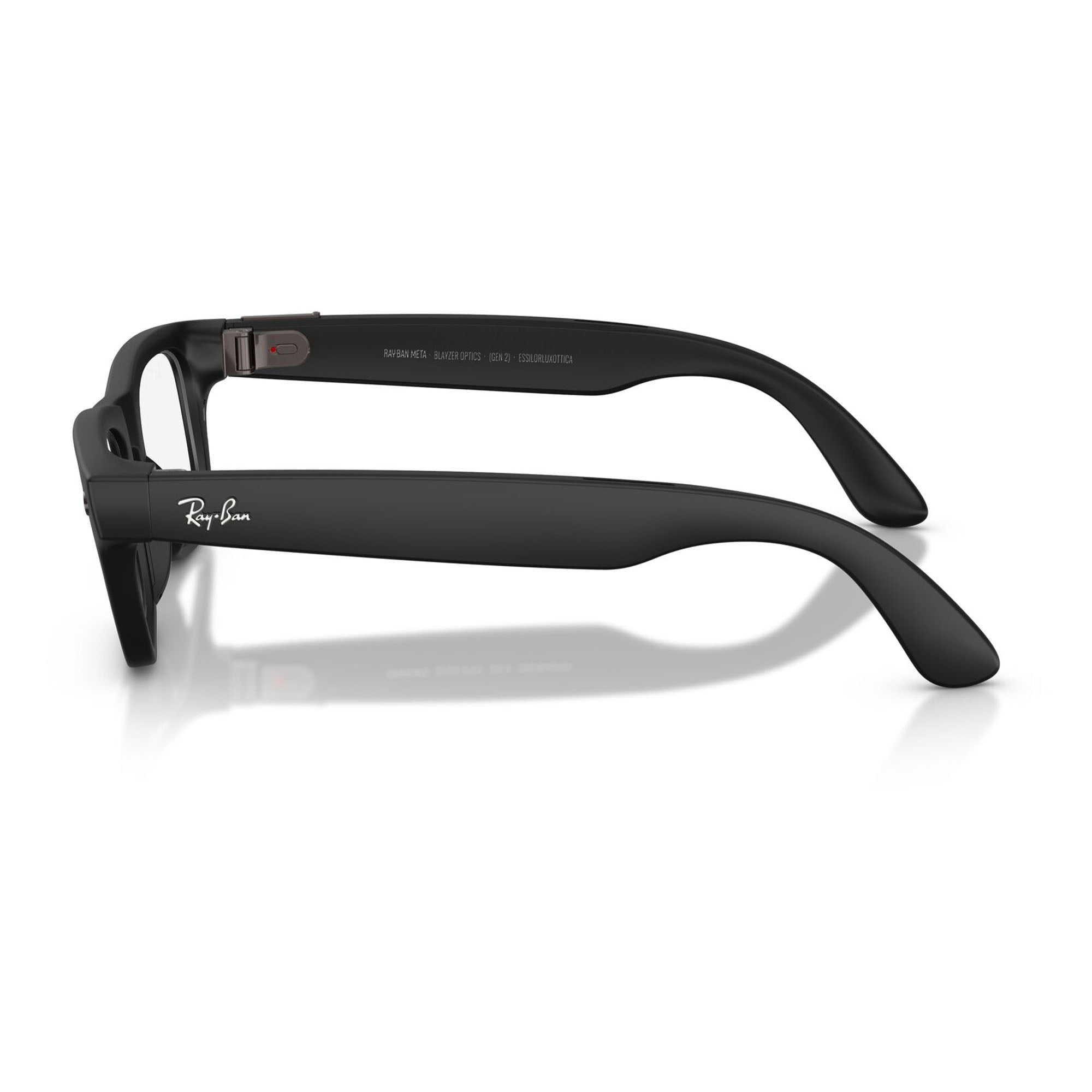 Ray-Ban AI Smart Meta Gen 2 Blayzer Optics Glasses, Matte Black/Clear Lens, Size 54