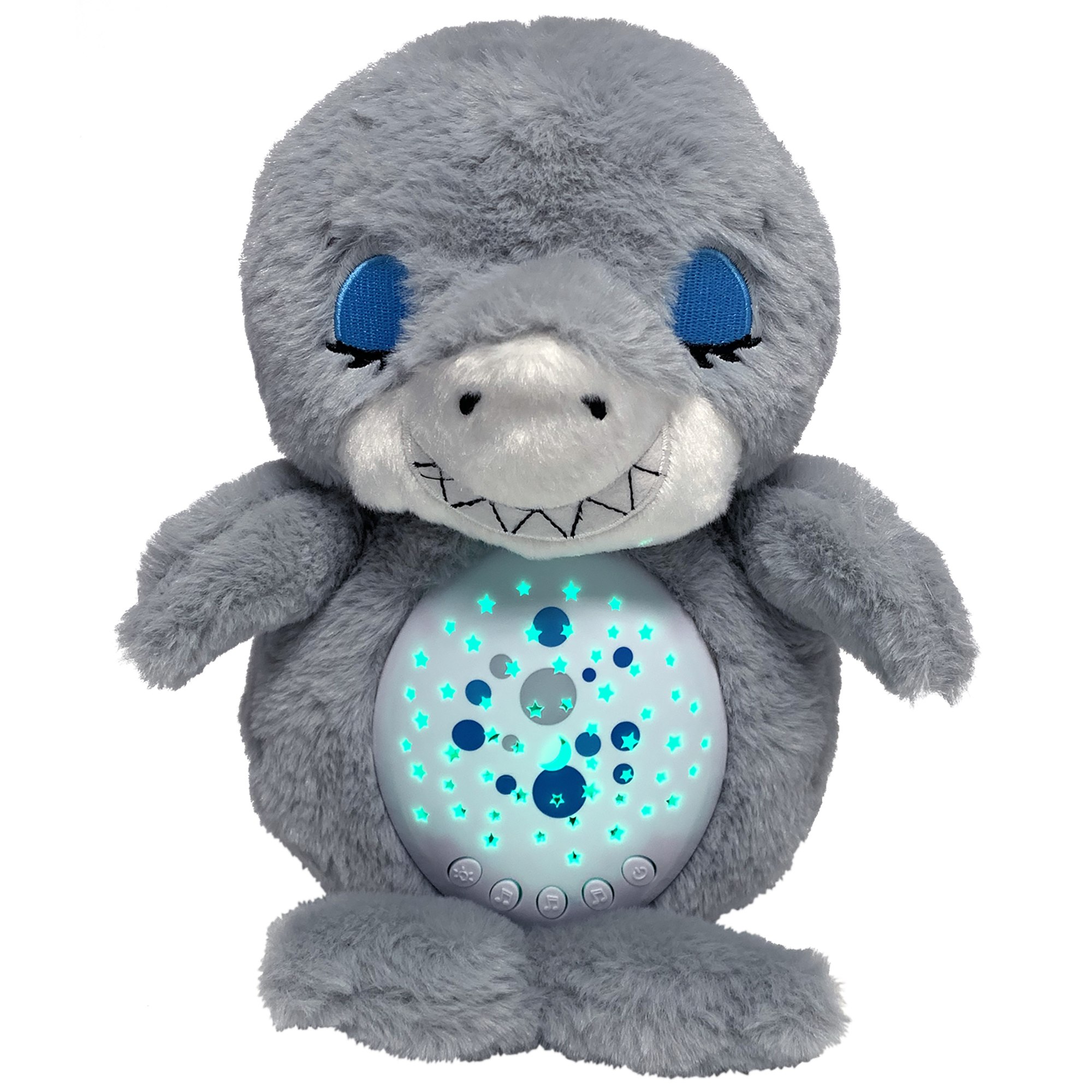 Happy Nappers: Lullabrites Sweet Dreams - Shark - Grey & Blue - Lights & Sounds Animal Plush, Plays 3 Lullabies, Color Changing, Day & Night, Kids