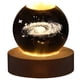 thumbnail image 1 of Crystal Ball Light with Wooden Base, 3DEngraved Moon and Star Lamp, 1 of 5
