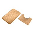 thumbnail image 1 of 2-Piece Pebble-Print Bathroom Rug Set with Non-Slip Backing, Machine-Washable for Shower & Toilet Areas, 1 of 7