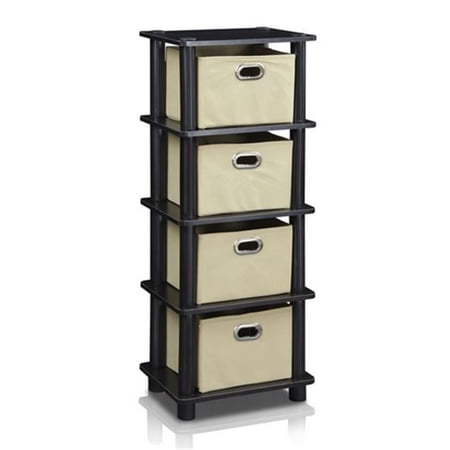 LACi 4-Bins System Rack Espresso - 28.8 x 11.3 x 7.7 in.