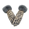 thumbnail image 2 of Fashionable Leopard Print Touchscreen Winter Gloves for Women Warm Lined Cold Weather Accessory Size:One Size, 2 of 4